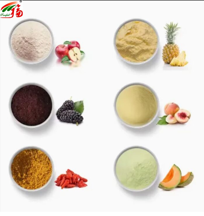 과일 성분 건강 식품 고품질 좋은 맛과 물에 용해성 음료 냉각 건조 된 분말 다양한 과일 분말