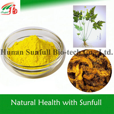 100% 천연 베르베린 하이드록로라이드 97% 98% CAS 번호 633-65-8의 코프티스 치넨시스 뿌리