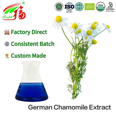 German Chamomile Extract Liquid Oil Cosmetic Ingredients Essential Oils Chamazulene Alpha-Bisabolol German Chamomile Oil